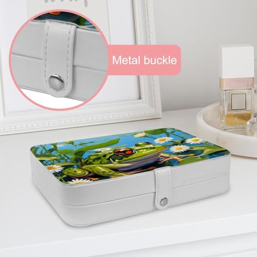 Boîte à bijoux grenouille compacte pour protéger colliers et bracelets