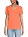 Womens V Neck T Shirts Premium Soft Cotton Tee Casual Gym Yoga Training Lightweight Activewear (X-Large, Cantaloupe)