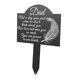 ibasenice Paletto Commemorativo per Dad Mom Decorazione da Giardino Resistente alle Intemperie per Cimitero e Spazio Esterno