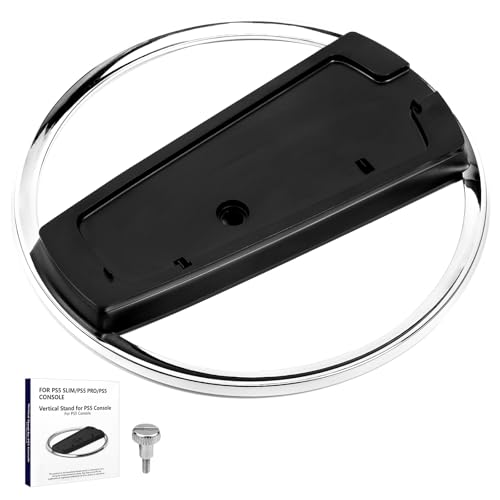 Zorplex Soporte Vertical para Consola PS5/PS5 Pro,aleación de zince&ABS Accesorios de PlayStation 5, Compatible para PS5 (Disco y Edición Digita) l, con Base Antideslizante y Tornillo