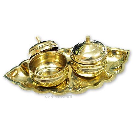 Haldi Kumkum container Neelkanth Rudraksha