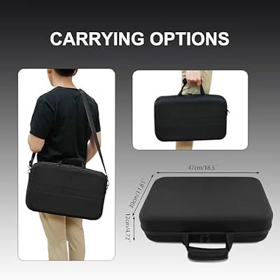 Carrying Case for MoGo 4 Projector, Waterproof & Shockproof Hard Travel Bag with Shoulder Strap & Handle, MoGo 4 Protective case for Projector, Charger, Stand and Accessories