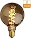Produktbild 2er pack Edison Tungsten Filament Glühbirne E27 40W, G125, Retro Antike Curved Filament, goldenem Glas, Klassisch Leuchtmittel, Dimmbar, für Restaurant Café Pendelleuchte Hängelampe Wandlampe