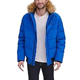 Tommy Hilfiger Men's Arctic Cloth Quilted Snorkel Bomber Jacket, Atlantis Blue, XX-Large