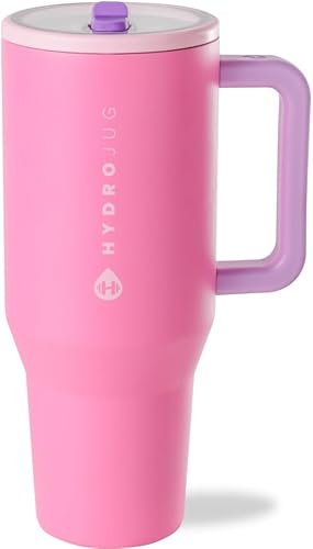 Miniatura 85 de HydroJug Traveler - Botella de agua 40 oz con asa y pajilla abatible, apto para soporte para vasos, resistente a fugas, reutilizable, aislado, acero