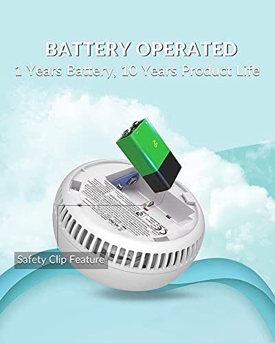 Ecoey Smoke Alarm Fire Detector With Photoelectric Technology And Low Battery Signal (Battery Include), Fire Alarm With Test Function For Home, Bedroom, Fj136Gb, 4 Packs #TOP5