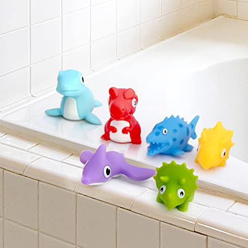No Hole Dinosaur Bath Toys For Toddlers 1-3 - 6Pcs Mold Free Baby Bath Toys 18 Months, No Mold Dino Bathtub Toys For Kids Age 2-4 #TOP6