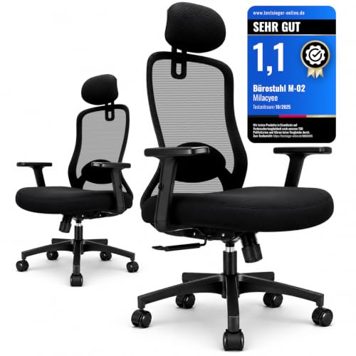 Milacyee Bürostuhl, Ergonomischer Bürostuhl mit Verstellbarer...