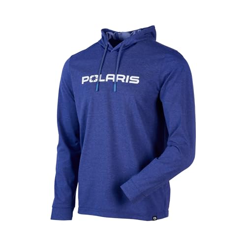 Polaris Men's UPF Pullover Hoodie Sweatshirt, 69% Polyester, 31% Cotton