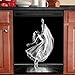 ZYUN Dancing Girl Autocollant pour lave-vaisselle - Noir brillant - Pour porte de réfrigérateur