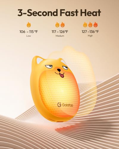 Gaiatop Rechargeable Hand Warmers 2 Pack, Cute Dog Magnetic Split Design - image 3