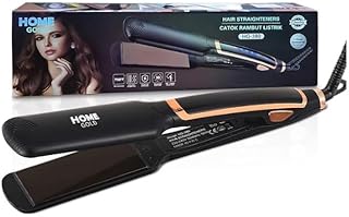 Hair Straightener Ceramic Flat Iron With Up To 750°F Heat Fast Heating 360° Swivel Cord Smooth Styling Tool For Women Curly Or Straight Hair, HG-380