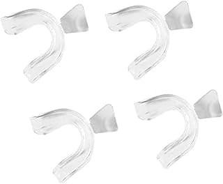 4Pcs Transparent Silicone Mouth Guard, Teeth Grinding Guard for Sports, Bruxism, Night Protection, Bleaching Tray