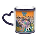 YINGD Family Guy Griffins - Lindas tazas de té de cerámica para niñas, 325 ml, patrón térmico degradado, taza de café de lujo para uso en la oficina para capuchino, leche