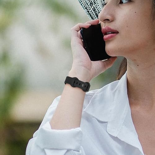 Oumida 4 Piezes Correas Compatible con Xiaomi Redmi Watch 5 Active/Redmi Watch 5 Lite, Pulseras de Repuesto Fina de Silicona Suave Impermeable (Negro/Humo Violeta/Té de Leche/Luz de Estrellas) - imagen 6