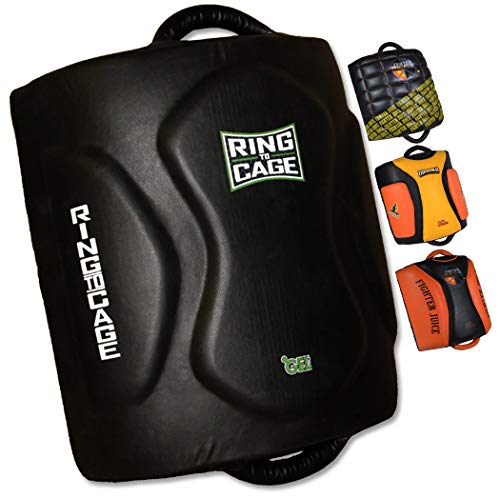 Ring to Cage Muay Thai Low/Leg Kick Pads - Geltech Curved for Muay Thai, MMA, Kickboxing (R2C GelTech)