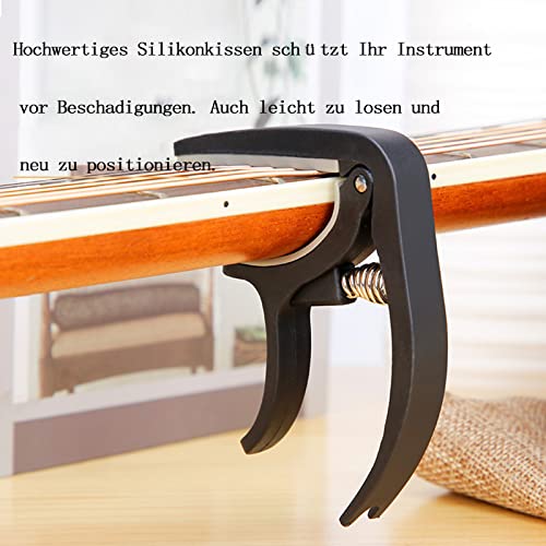 ENLACE Capodastre pour guitare acoustique, acoustique, guitare électrique, ukulélé, basse, banjo, guitare noire avec… - Les Beatles, Paul McCartney, John Lennon, RIngo Starr, George Harrison ENLACE Capodastre pour guitare acoustique, acoustique, guitare électrique, ukulélé, basse, banjo, guitare noire avec… – Image 3