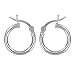 Sterling Silver Hoop Earrings 2mm x 14mm