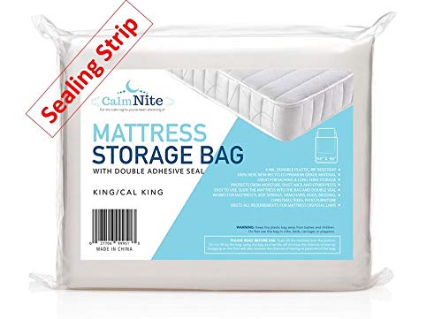 Extra Thick Mattress Storage Bags with Adhesive Seal for Moving and Storing –