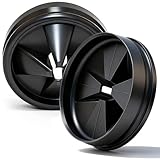 Qryuvfek 2PCS Garbage Disposal Splash Guards, 3 3/8" Upgraded Noise-Reducing Nitrile Collar Drain Plug, Sink Baffle QCB-AM Replacement for InSinkErator Evolution Series, Black