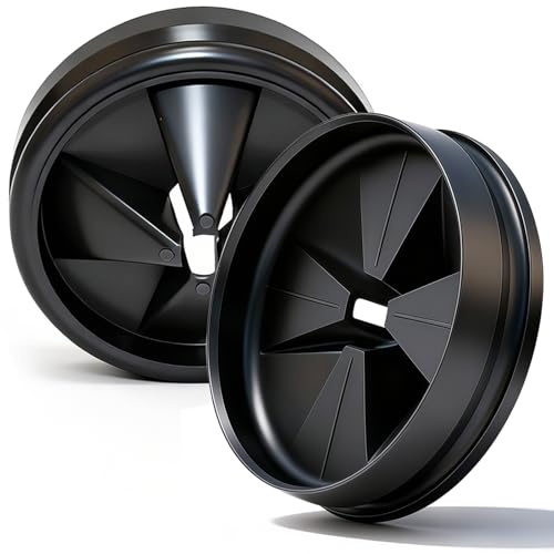 Qryuvfek 2PCS Garbage Disposal Splash Guards, 3 3/8' Upgraded Noise-Reducing Nitrile Collar Drain Plug, Sink Baffle QCB-AM Replacement for InSinkErator Evolution Series, Black