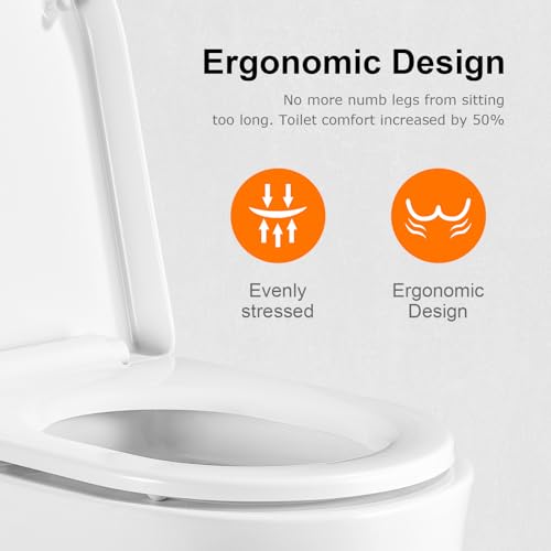 Miniatura 8 de Grifema G951 - Tapa Wc, Asiento De Inodoro De Cierre Suave En Forma De D Con Liberación Rápida Para Una Fácil Limpieza, Blanco, Tamaño Uno Exclusivo En Amazon