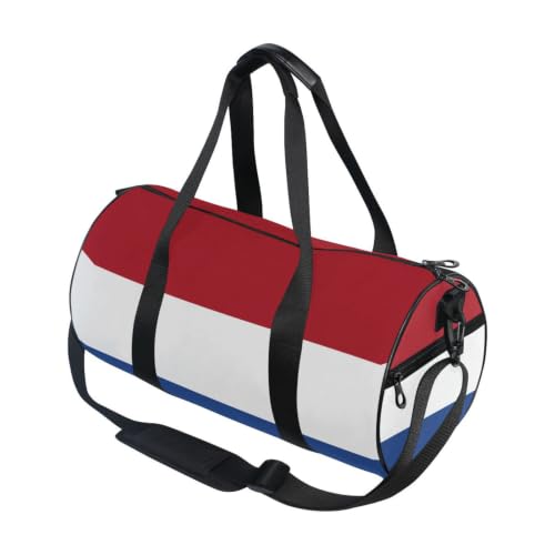 Bolsa de deporte redonda con bandera caribeña, ideal para tus escapadas de viaje y el gimnasio