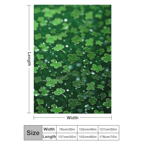Couverture Saint-Patrick flanelle à paillettes plaid canapé lit 127x178 - 3
