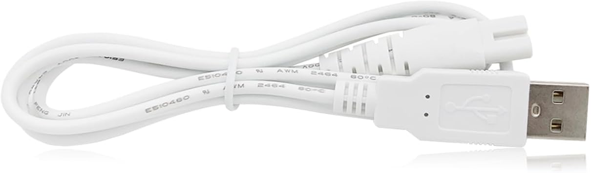 Water Flosser Charging Cable for Insmart, B.Weiss, Nicwell, Hangsun, MOSPRO Oral Irrigator, USB Charger Cord White