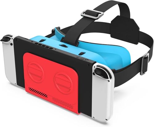LAPORiO VR Headset, Designed for Nintendo Switch & Switch OLED Accessories for Switch VR Games, Labo VR and YouTube VR, VR Glasses with Adjustable Pupil Distance and Adjustable Switch Goggles Strap