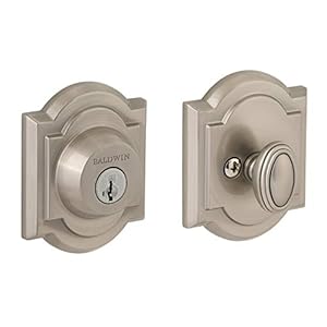 Baldwin Bogen Einzylinder Türriegel Satiniertes Nickel