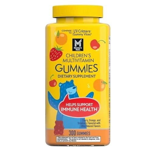 Compatible with Member's Mark Multivitamin Gummies in Assorted Fruit Flavors, Daily Dietary Supplement, 300 Count
