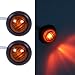 Partsam 2Pcs 3/4" Mini Round Amber LED Trailer Truck Marker Signal Clearance Yellow Light Grommet, 3/4 led marker lights for trucks, 3/4 led marker lights amber, 3/4 led trailer clearance lights