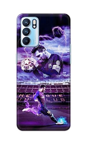 Image of Printed Hard Back Cover Case for Oppo Reno6 5G | Oppo Reno 6 5G Back Cover (Famous Football Player) -1111