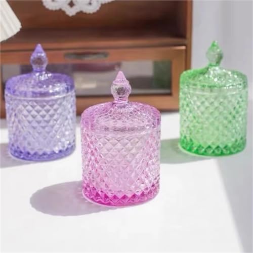 Tarro de cristal multicolor ideal para regalar con velas dentro 4