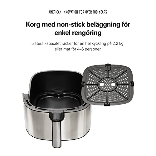 Hamilton Beach 5L Digital Airfryer med 8 Program och Non-Stick Korg