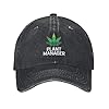 Funny Baseball Cap for Men Women Plant Manager Weeds Cannabis Marijuana 420 Hat Vintage Washed Cotton Trucker Hats