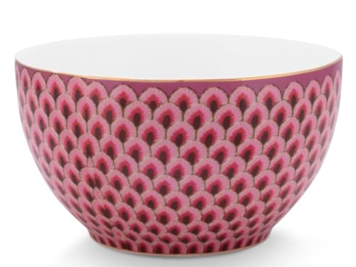 Pip Studio Flower Festival Scallop Bowl Dark pink 9,5 cm