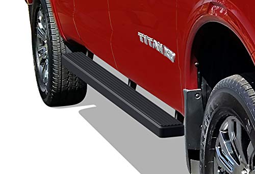 Estribos APS Premium 4in Negro para Nissan Titan miniatura 4