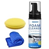 CYTITZHN Multipurpose Car Interior Foam Cleaner for Seats, Carpets & Dashboard – Deep Cleaning Formula for Fabric, Leather, Plastic Surfaces | Car Detailing Kit & Upholstery Cleaner (5.1Oz/150ML)