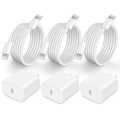 i Phone 15 Fast Charger, 3-PACK 20W USB C Charger Block i Pad Pro Charger with 6FT Type C to Type C Charging Cord for i Phone 15/15 Pro Max/15 Pro/15 Plus/i Pad Pro, and More?White