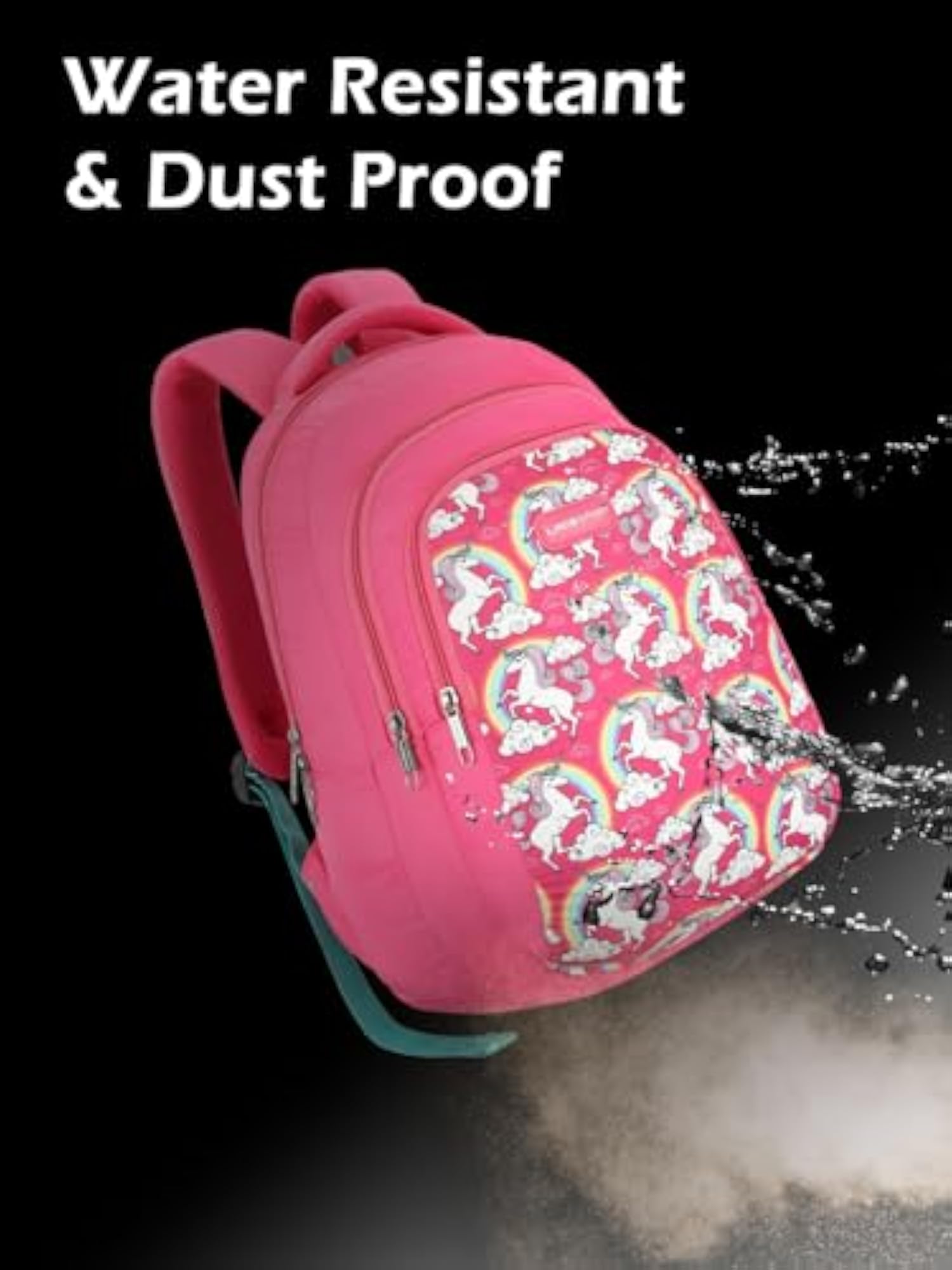 43cm Unicorn Rainbow Printed School Backpack for Girls