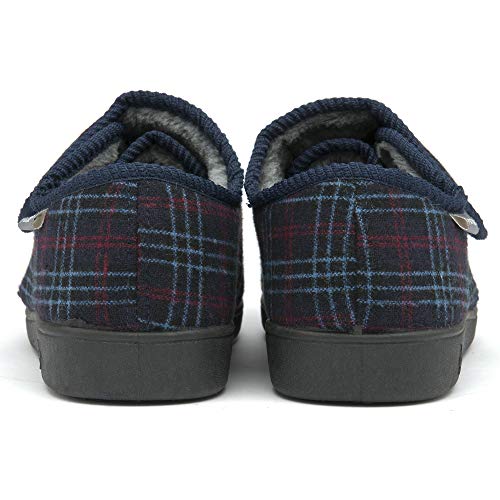 DUNLOP Mens Touch Fastening Full Slipper MTO - Navy - UK 10 - Image 6