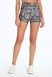 Jessica Simpson Sportswear Women's Standard Tummy Control Hottie Short, Cinder Cheetah, X-Large