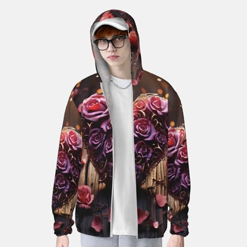 Chaqueta para hombre con protección solar UPF 50+, manga larga y capucha miniatura 3