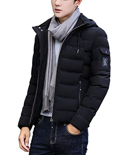[Senneak] ダウンジャケット メンズ 防寒 無地 アウター フード付き超軽量ジャケット春秋冬 M-4XL