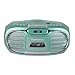 Studebaker Retro Edge Big Sound Bluetooth Boombox with CD/Cassette Player-Recorder/AM-FM Stereo Radio (Teal/SB2150TE)
