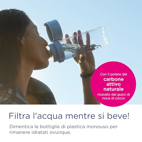 BRITA Model Vital Water Filter Bottle Light Blue (600 ml), view 2