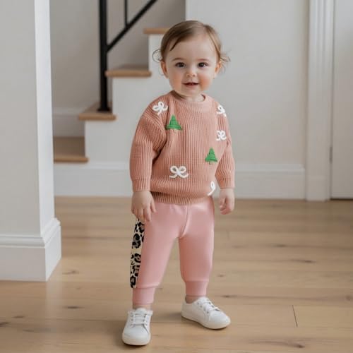 Christmas Baby Girl Boy Sweater Bow Long Sleeve Kids Knit Sweatshirt Toddler Newborn Infant Fall Winter Pullover3