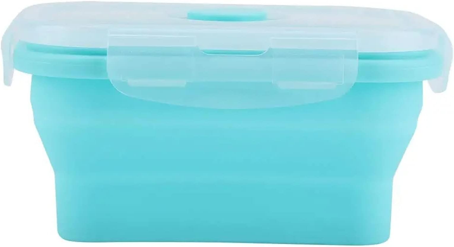 Storage Box 4 Sizes Foldable Silicone Portable Food Container Bento Lunch Box Microwave Kitchen Home Outdoor Food Storage Containers Box (Size : 500 ml)